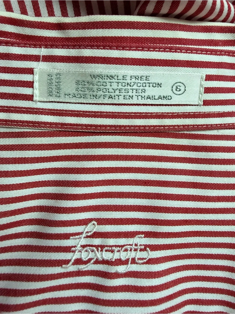 Foxcroft Disney Mickey Minnie Mouse Striped Wrinkle Free Button Up Shirt 6 - Picture 6 of 10